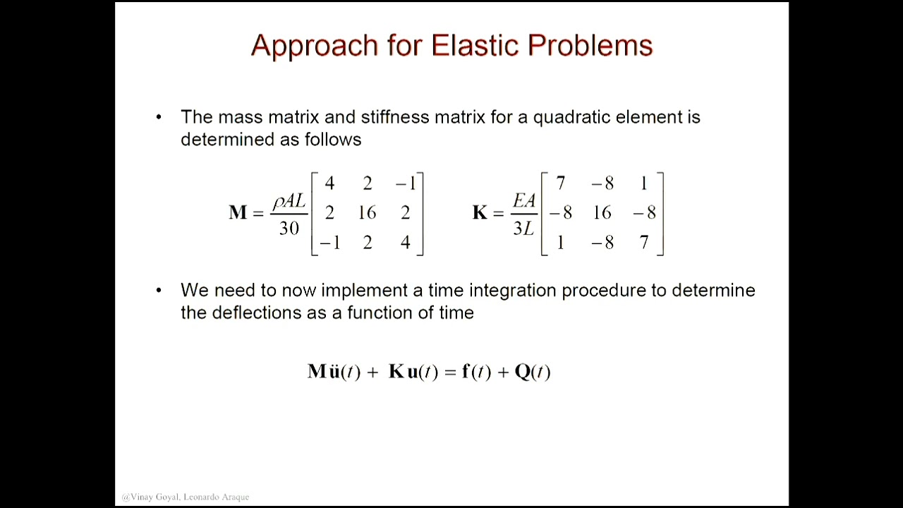 FEA Lecture 14A: 1D Transient Solid Mechanics - The Theory