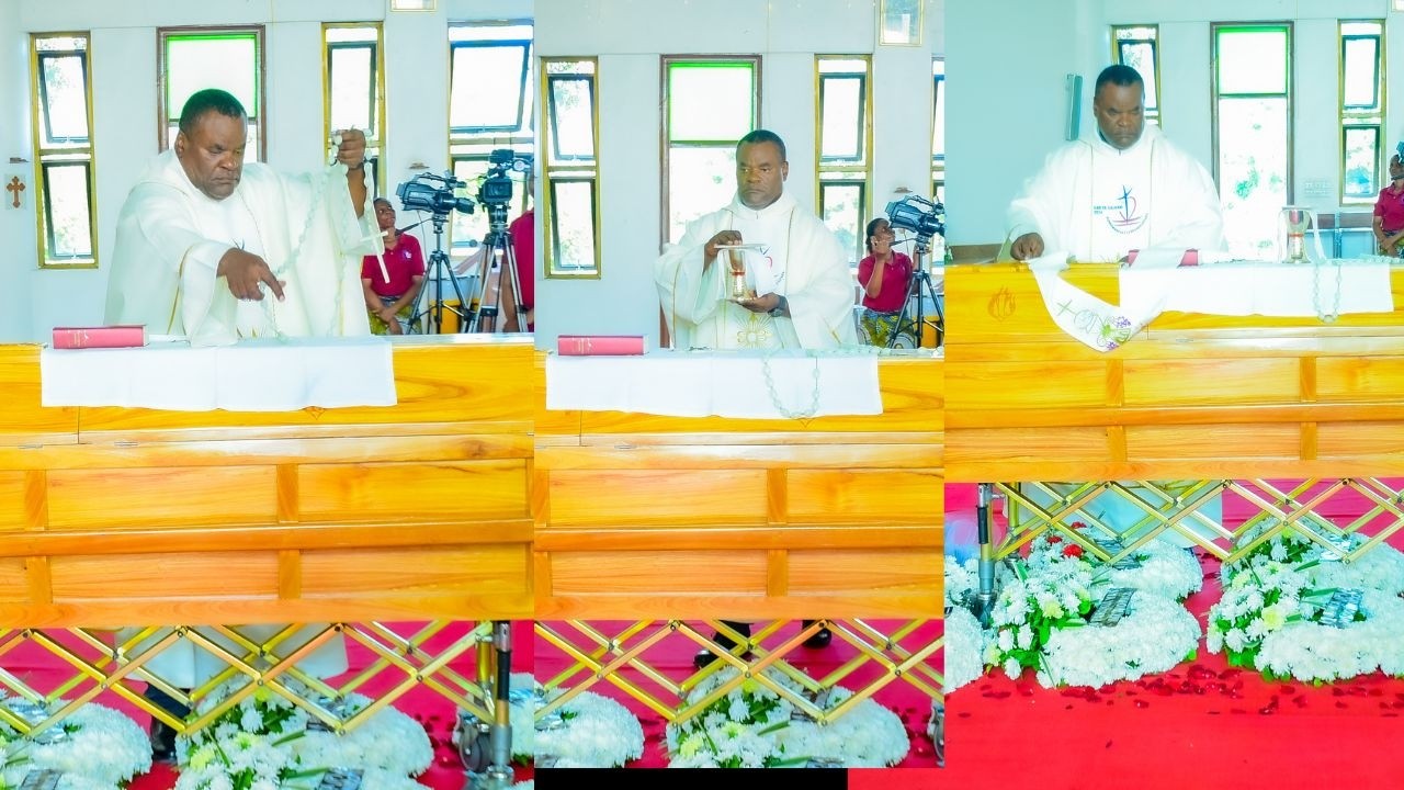 Tazama alama zilizowekwa juu ya Jeneza la Marehemu Padre Daniel Macha CSSP