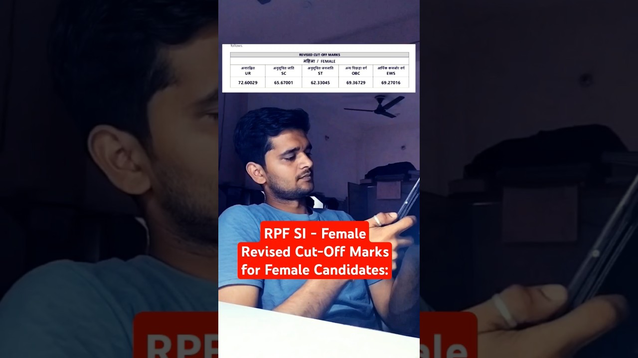 rpf si female revised cutoff #rpfsi #rpf #shorts #viralshort