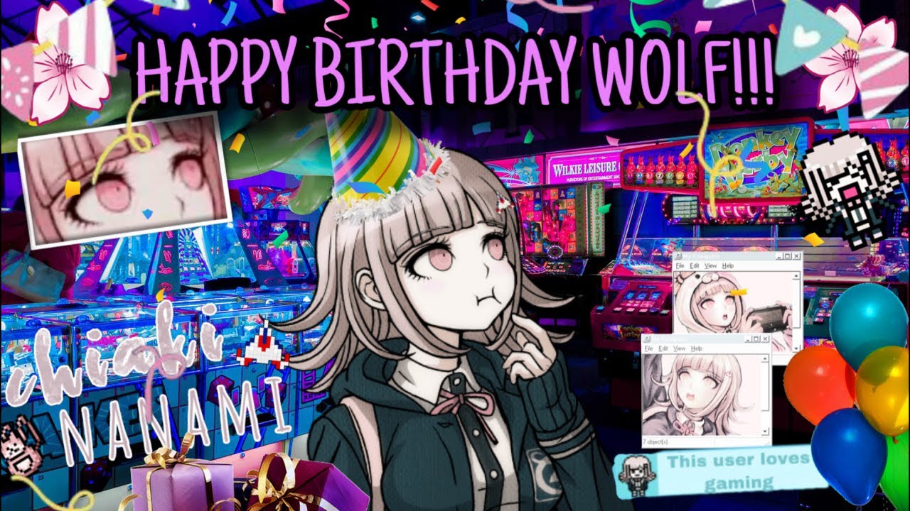 HAPPY BIRTHDAY WOLF |playing arcade games cosplaying as chiaki nanami