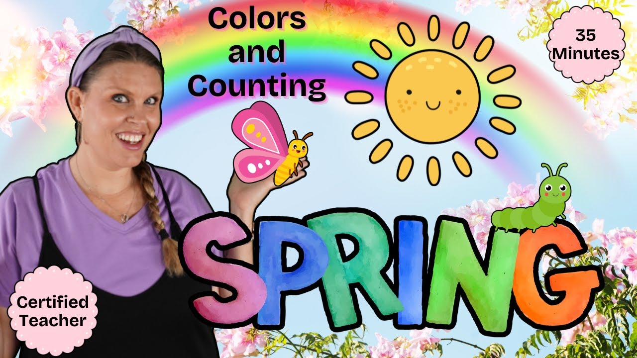 Colors and Counting- Old McDonald & Itsy Bitsy Spider- Butterflies & Plants Preschool Learning