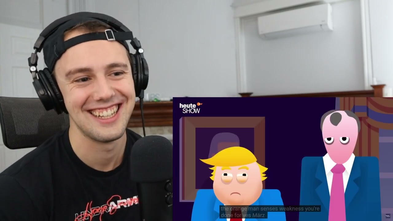 American Reacts to German TV Making Fun of Donald Trump (Heute Show)... so embarrassing