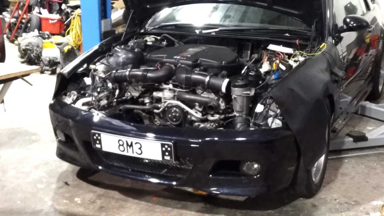 HellBM - e46 m3 with e39 m5 (s62b50) first start.
