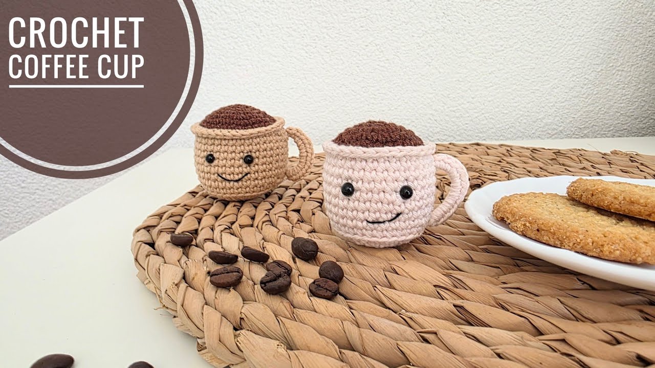 Crochet Mini Coffee Cup Tutorial, Amigurumi Coffee, Kaffeetasse Häkeln Anleitung
