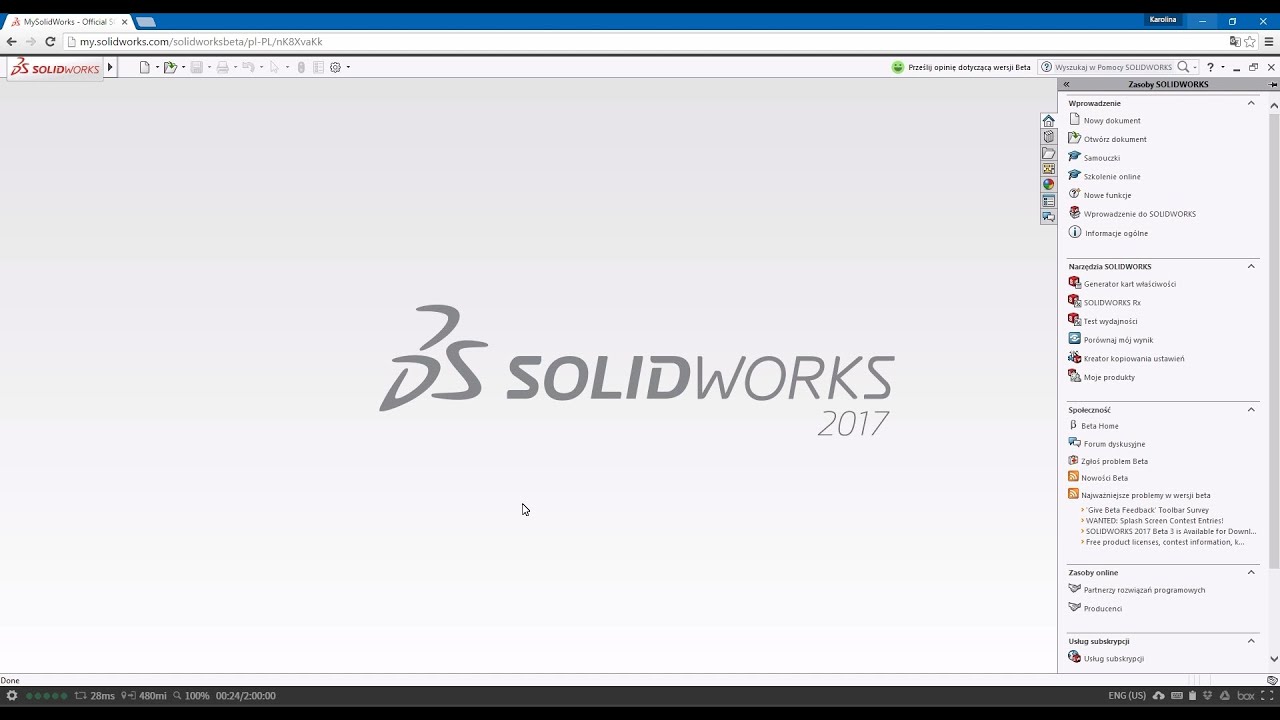 SOLIDWORKS 2017 Beta - testuj ONLINE
