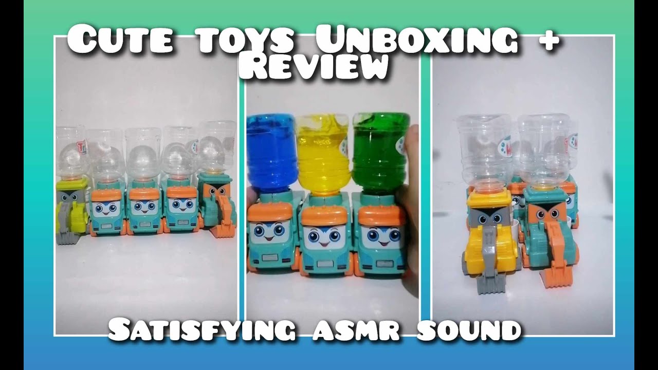 Satisfying video of unboxing + review of cute water dispenser toys + asmr #satisfying #unboxing