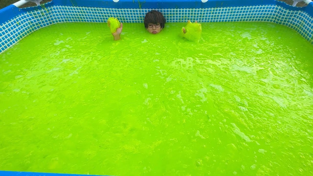 【2500ℓ】とんでもない量のスライムプール作ってみたwwwww