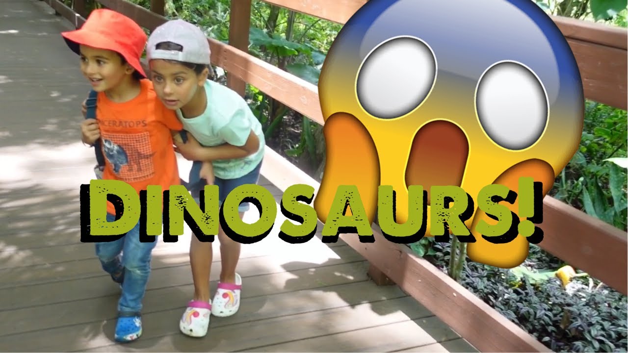 Dinosaur World Giant Life Size Dinosaurs with Alya & Emre | #kids #dinosaur #plantcity