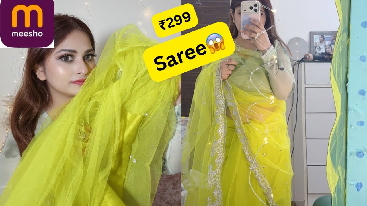 Meesho Finds | I Bought a Saree From Meesho Under ₹299😱 Worth It? #meeshofinds 