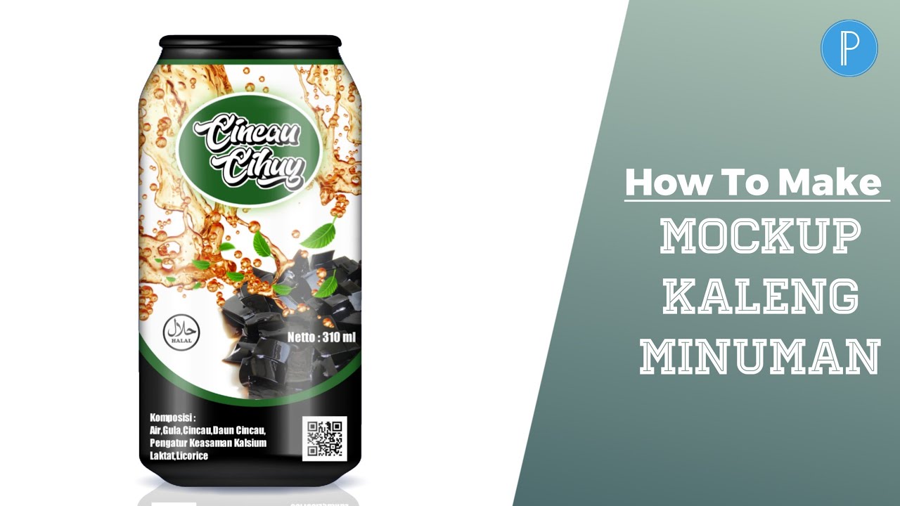 Mockup Kemasan Minuman Kaleng | Tutorial di Android Menggunakan Aplikasi PixelLab