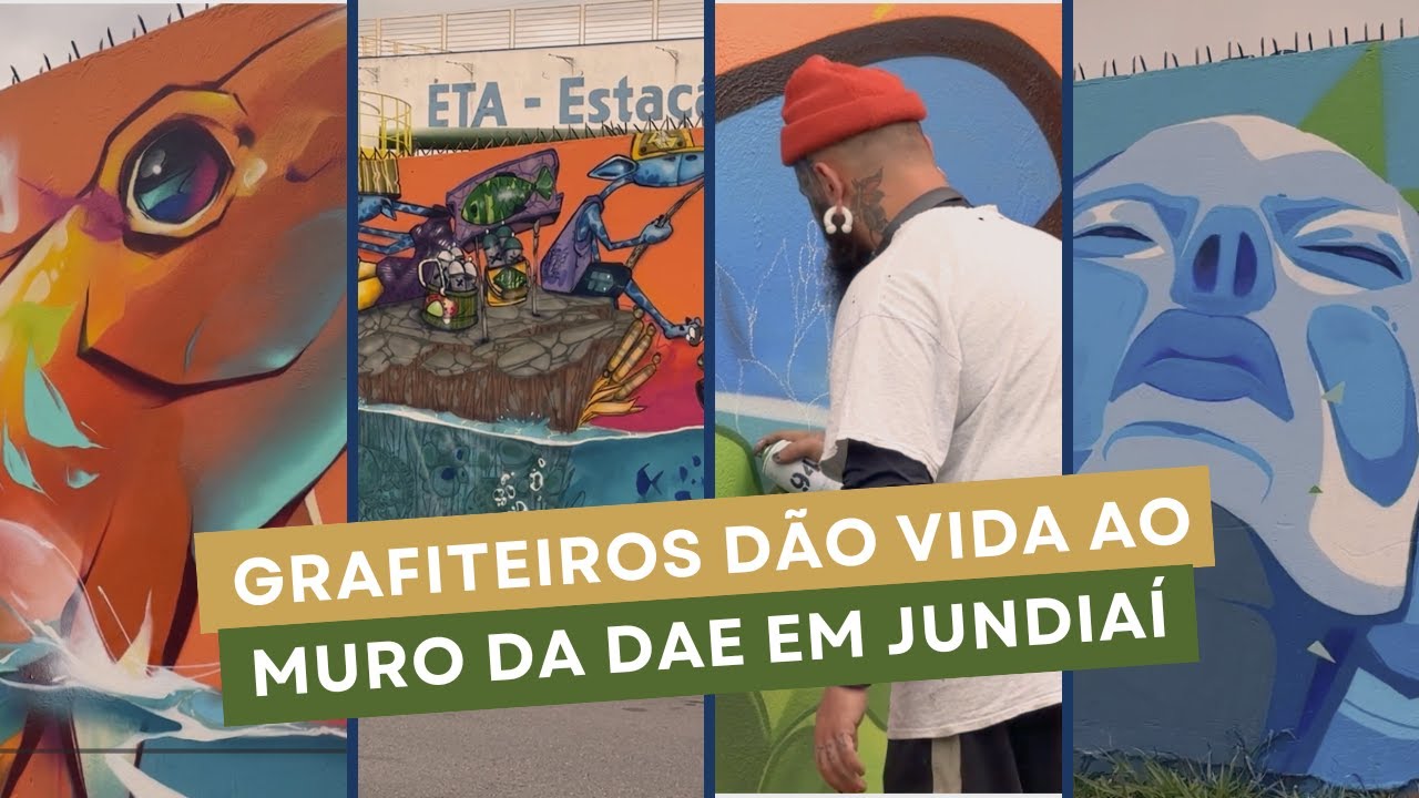 GRAFITEIROS COLOREM O MURO DA DAE EM JUNDIAÍ | TVTEC JUNDIAÍ