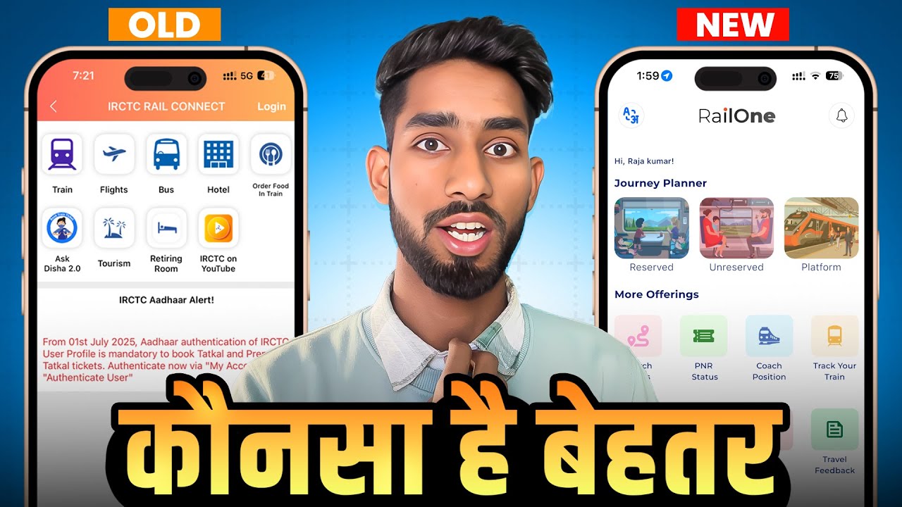 RailOne Super App vs IRCTC Rail Connect | Full Comparison 🔥 Which is Better?