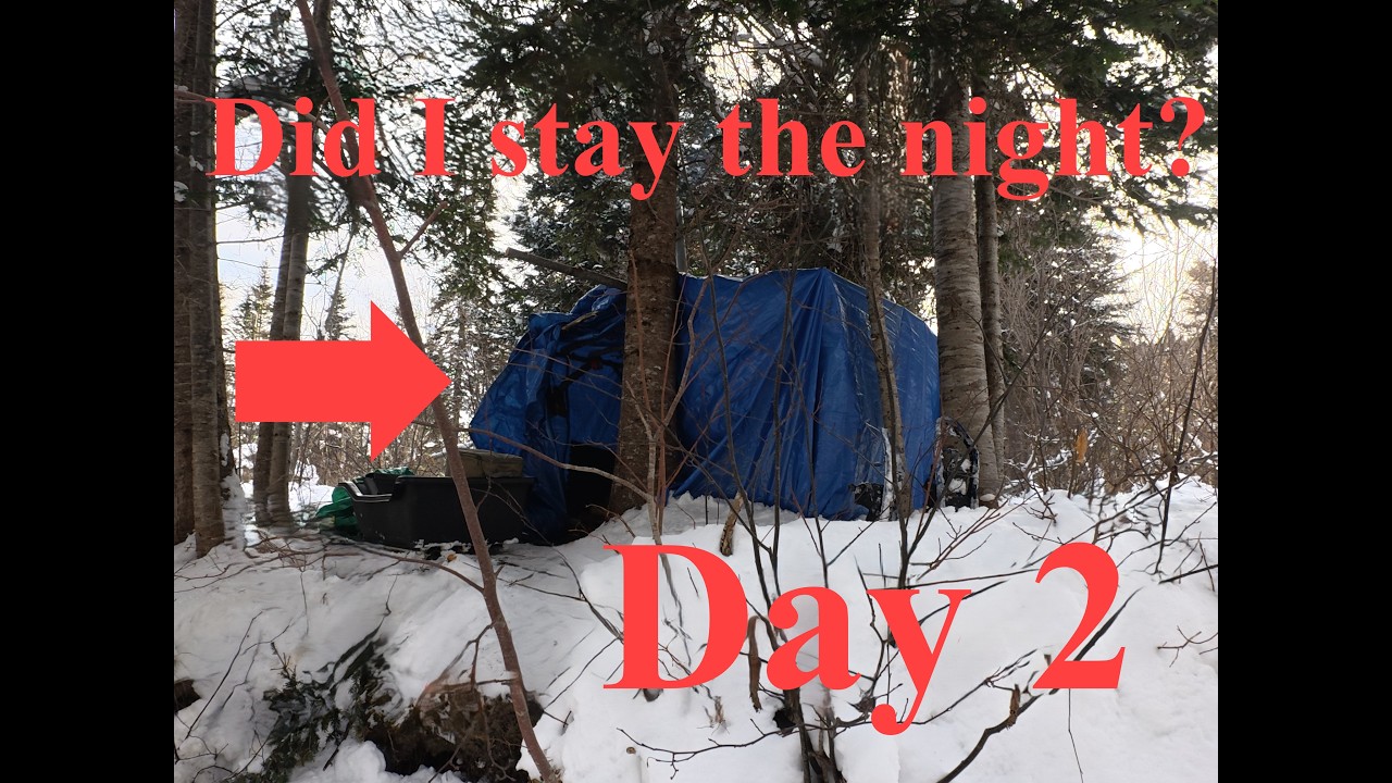Survived the Night? Winter Tarp Shelter Update – Newfoundland Backcountry