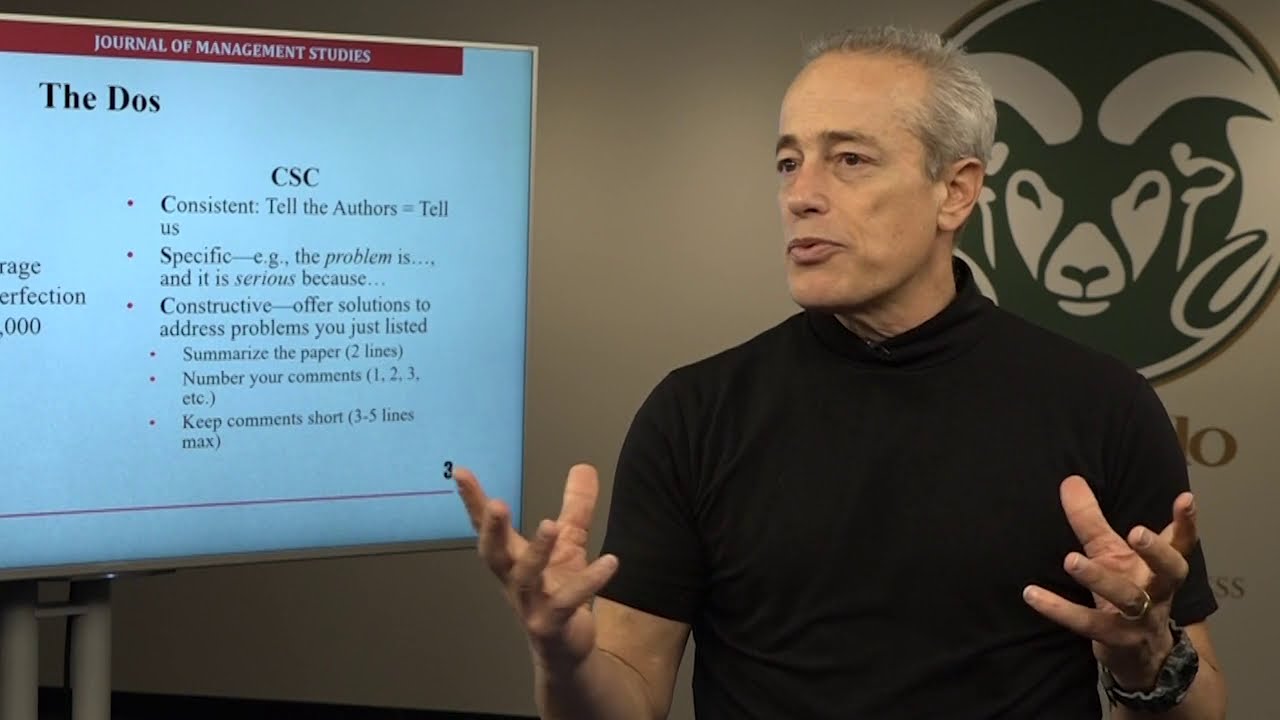 What JMS wants from reviewers by JMS editor Gideon Markman