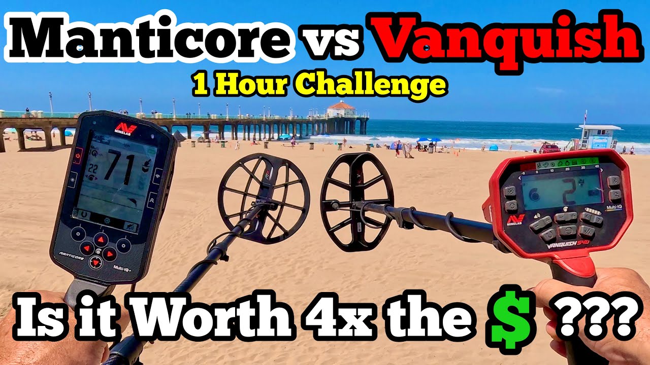 Minelab Manticore vs. Vanquish 540 on the Beach • Metal Detecting