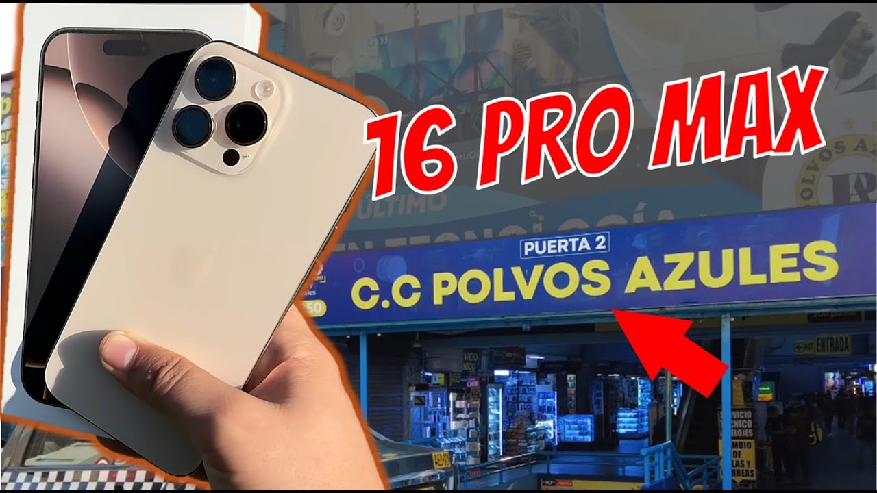 IPHONE 16 PRO-MAX precios en polvos azul lima 2025. #iphone16promax