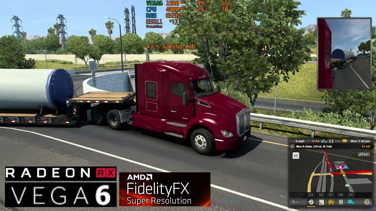 American Truck Simulator  - Magpie FSR | VEGA 6 | Ryzen 5 4600H | 8GB RAM | Benchmark