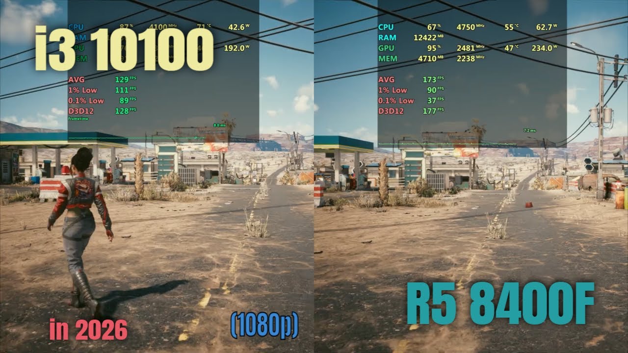 i3 10100 vs Ryzen 8400F in 2026
