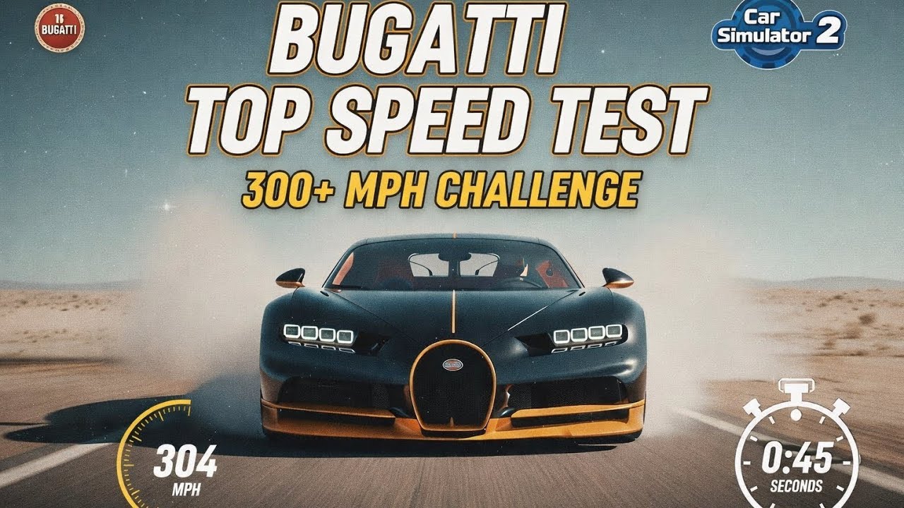 BUGATTI 450+ MPH TOP SPEED TEST 😱 | Car Simulator 2