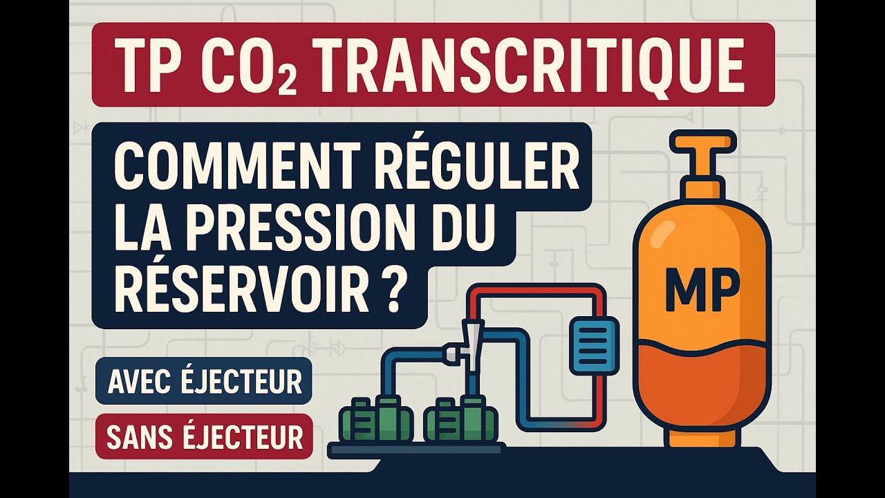 TP CO₂ transcritique : Maîtriser la pression du réservoir MP – avec et sans éjecteur