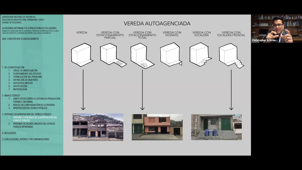Sustentación: La vivienda informal y el espacio público en laderas - MSc. Christopher Schreier