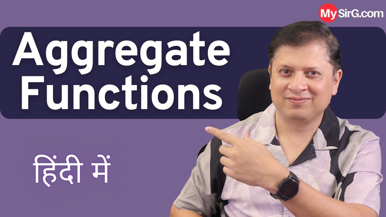 Aggregate Functions | SQL Series | MySirG