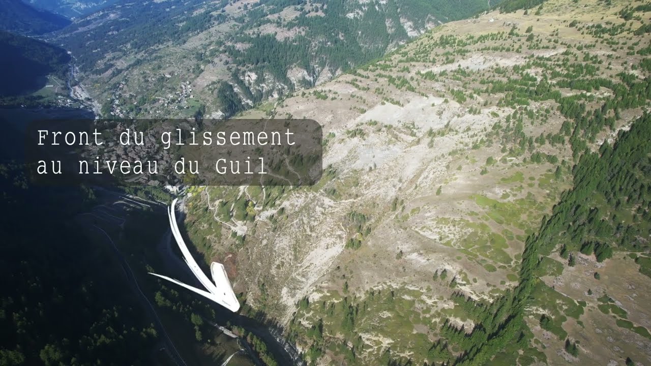 Pas de l'ours - Queyras : Prises de vues en drone du glissement en septembre 2022