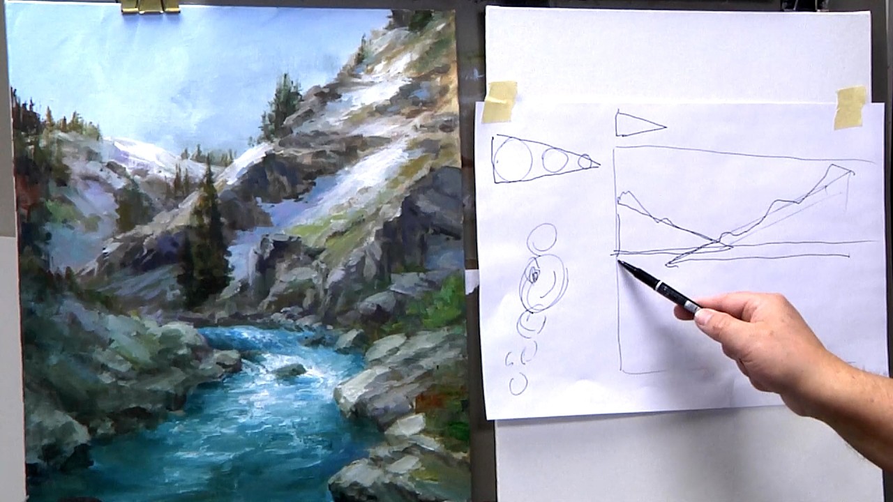 Designing and Painting Mountain Landscape with Acrylics