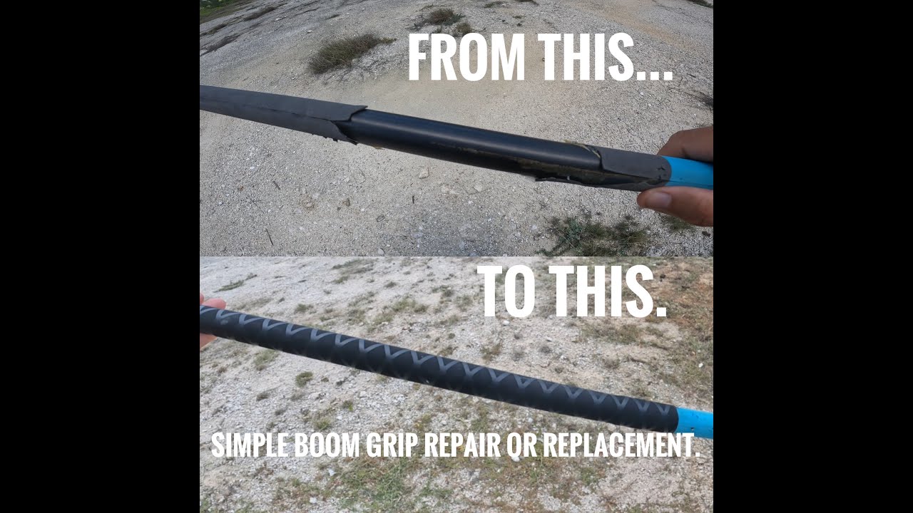Simple Windsurf/Wingfoil boom grip repair. Heat shrink fishing rod grip tube.