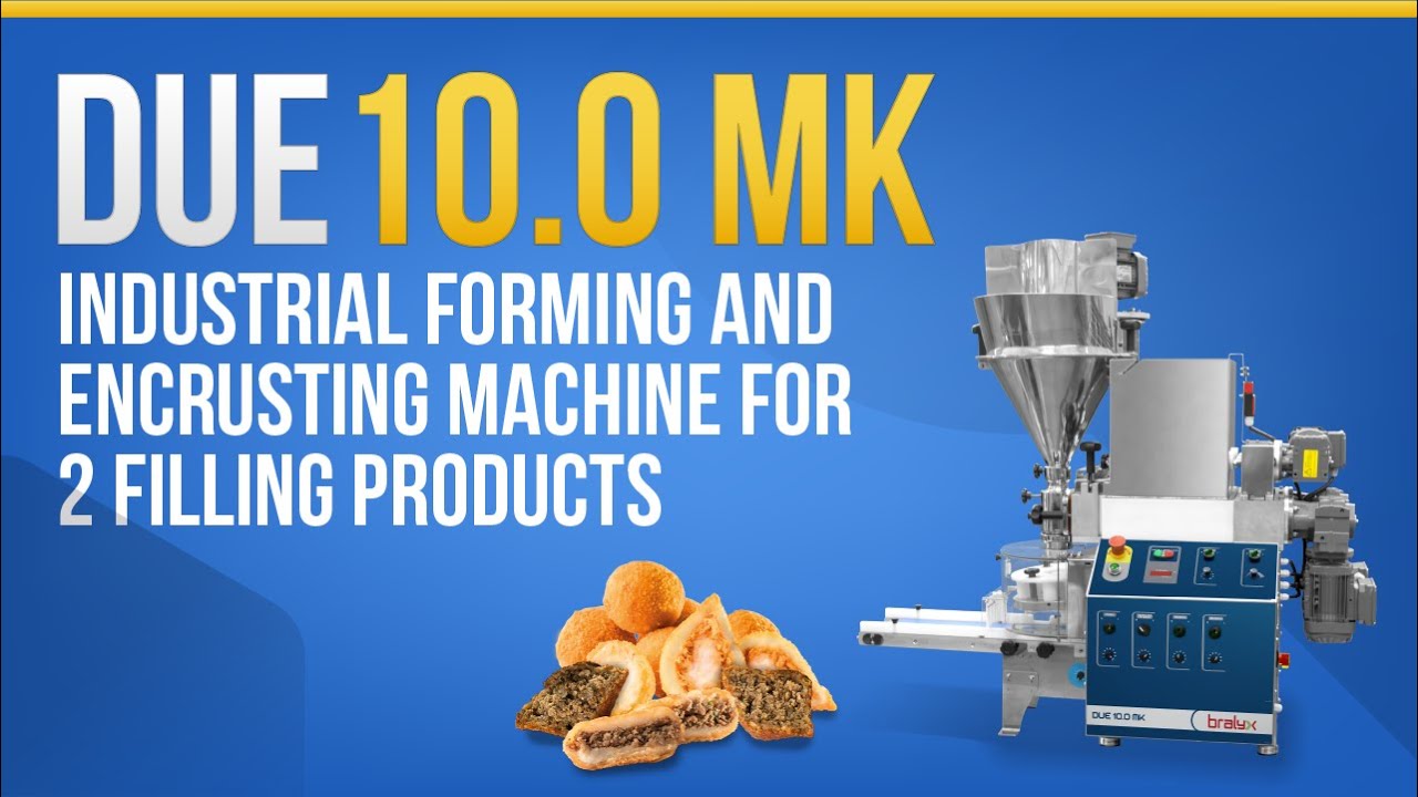 INDUSTRIAL FORMING AND ENCRUSTING MACHINE FOR 2 FILLING PRODUCTS DUE 10.0 MK BRALYX
