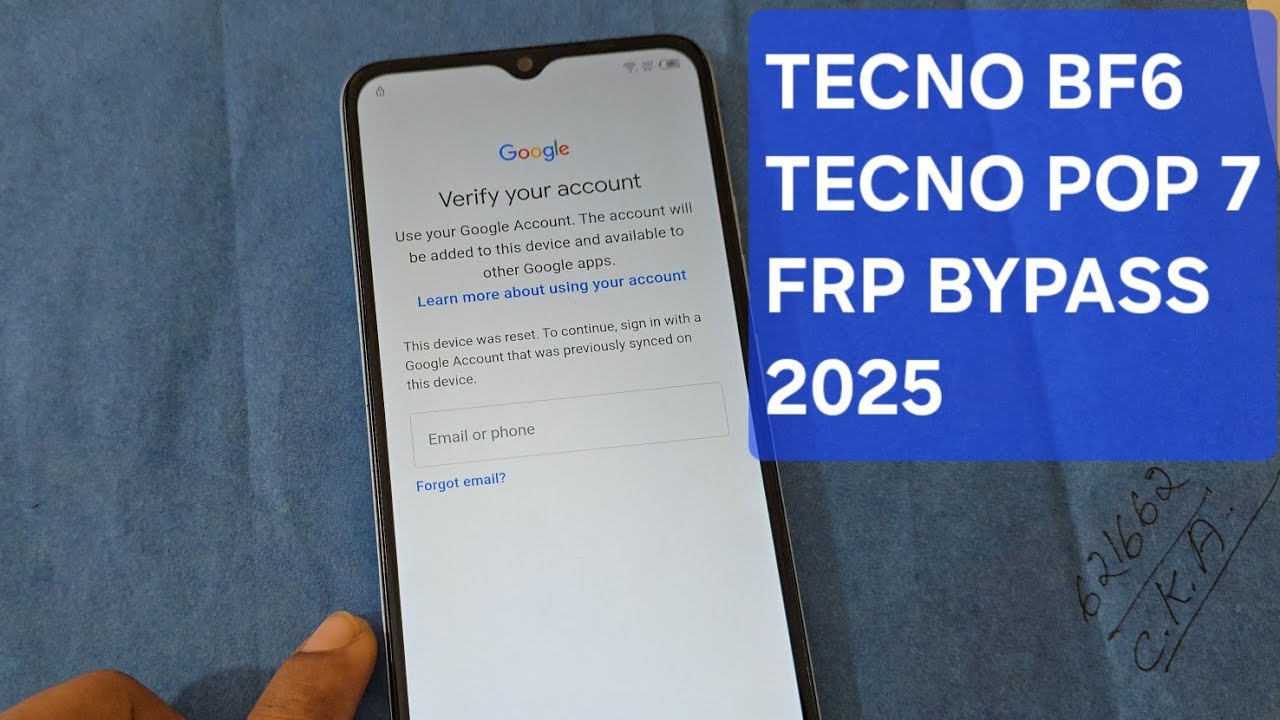 Tecno BF6 FRP | Tecno POP 7 frp  2025