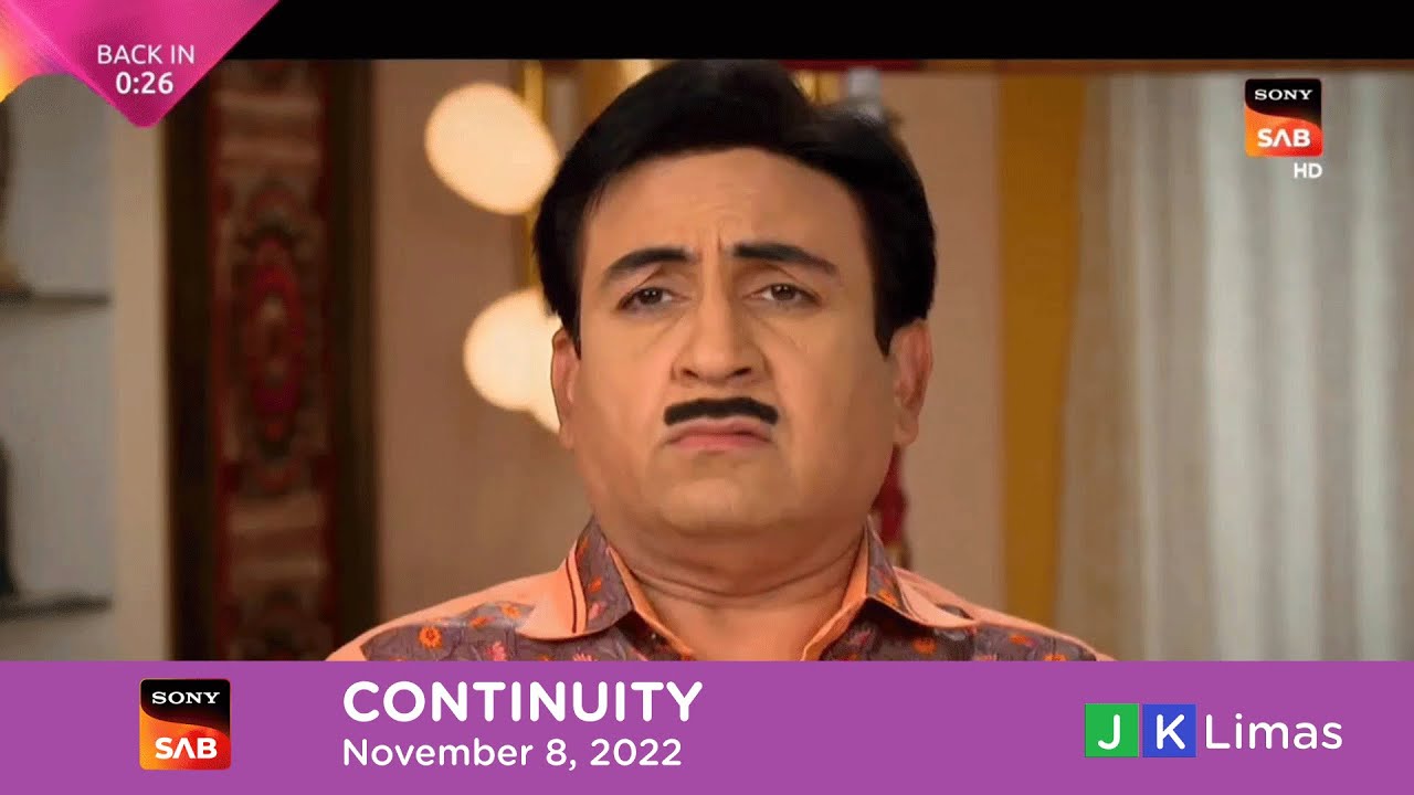 Sony SAB HD (India) continuity | November 8, 2022
