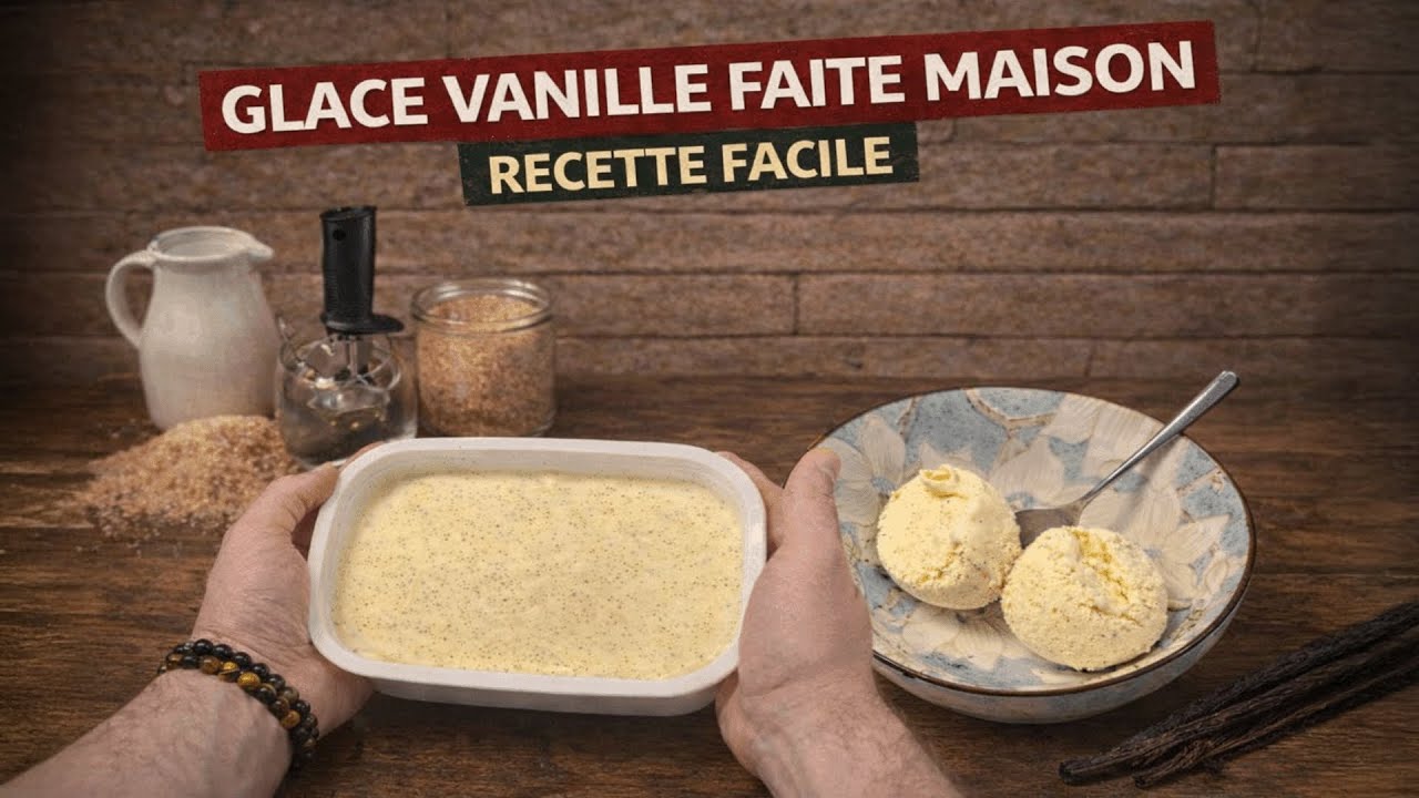 Glace Vanille Faite Maison 👨‍🍳 RECETTE FACILE | PAS A PAS COMPLET