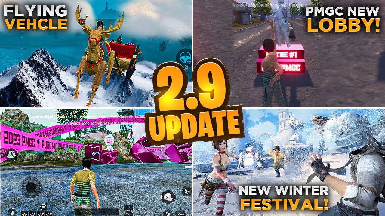 2.9 Update Features | Winter Festival 2.0 | New Flying Vehicle | PMGC Event | PUBGM