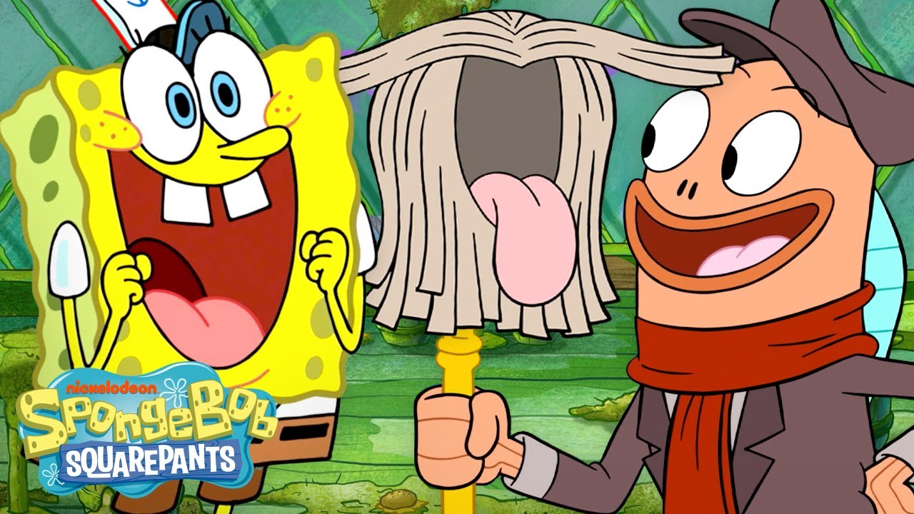 SpongeBob & Sammy Suckerfish to the Rescue! 🧹  | Full Scene | SpongeBob