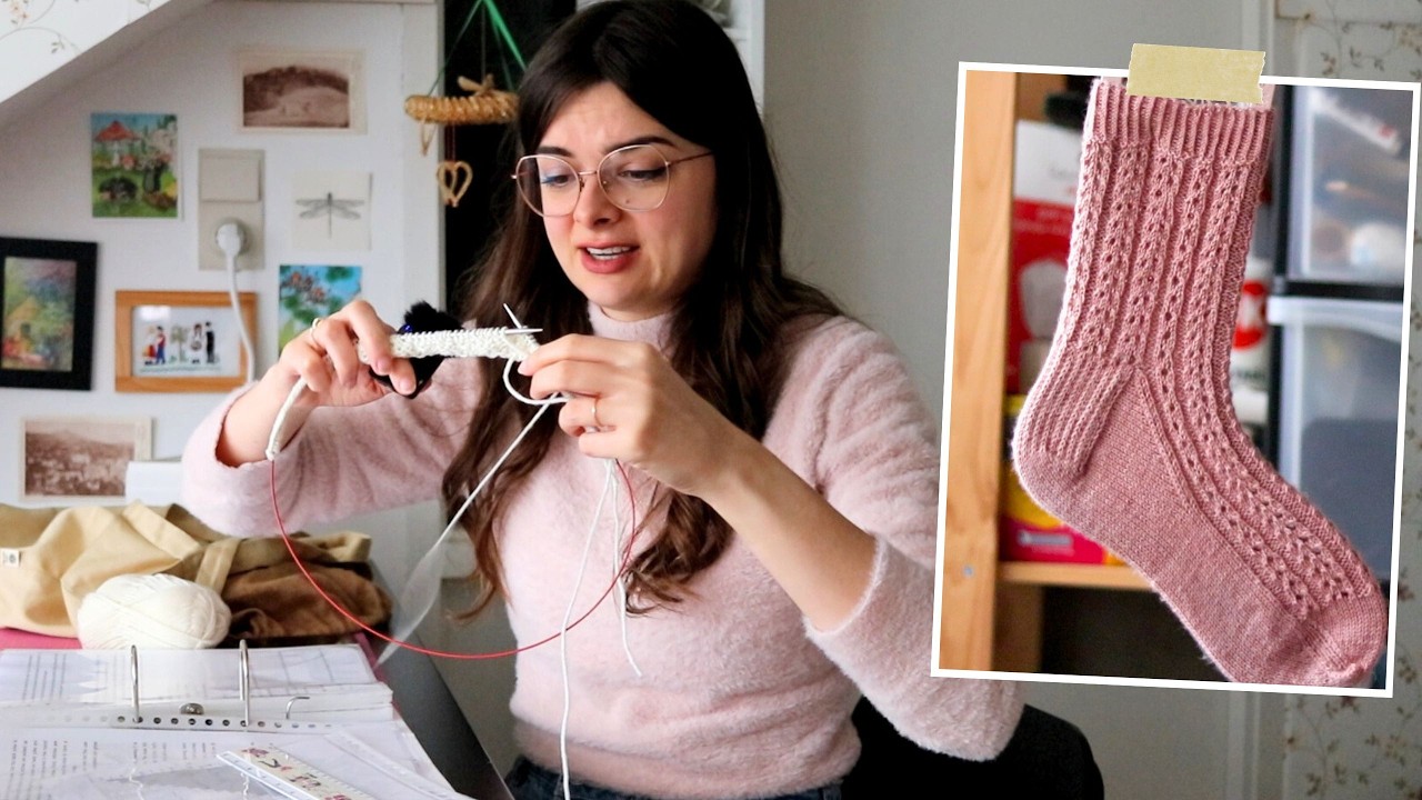 Sock Knitting, Moby Sweater Woes and Lots of Blocking 🧶 Cozy Craft Vlog