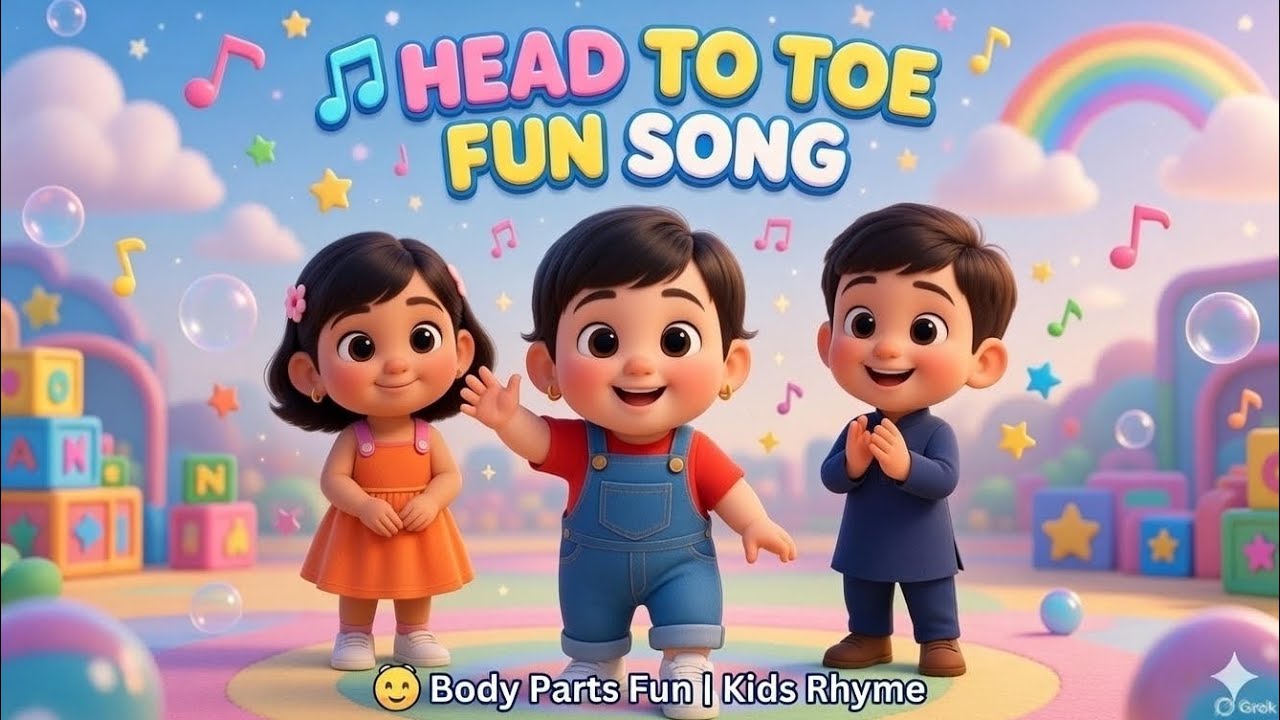  Learn Body Parts  | head to toe  body parts | kids action rhymes | fun  rhymes for kids #kids 