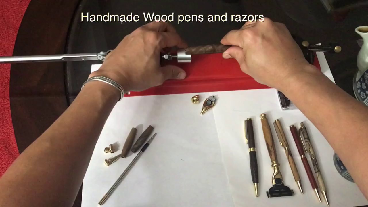 Handmade wood pens and razors