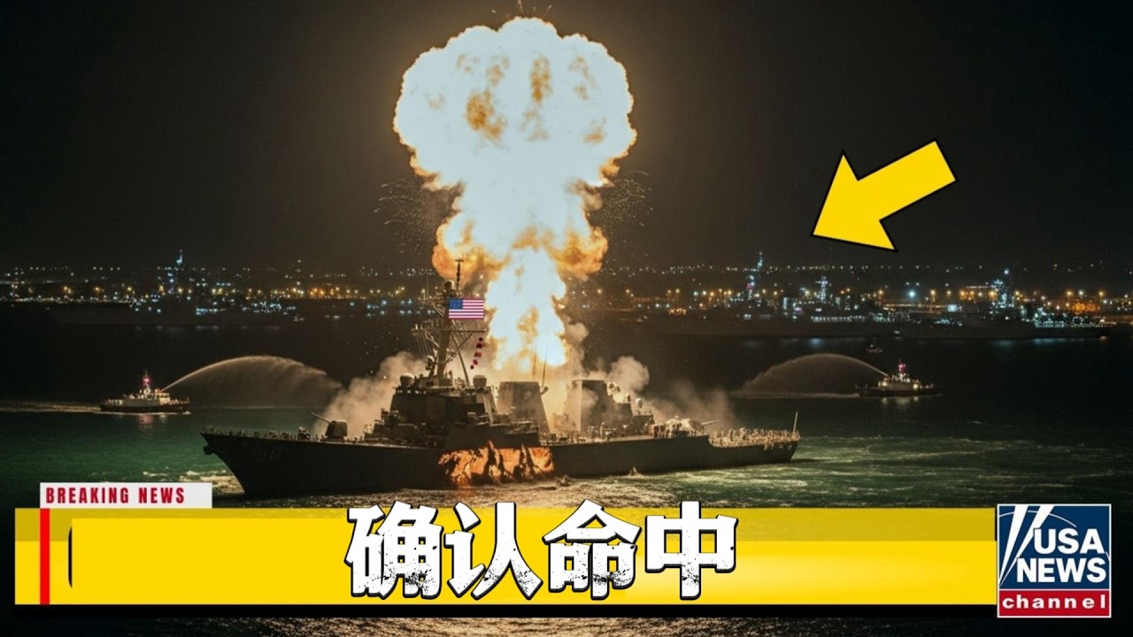 伊朗战舰全速冲向美国航母护航舰艇——12分钟后，海面变成了……