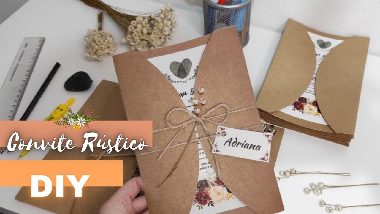 DIY: CONVITE DE CASAMENTO RÚSTICO | Diário da noiva Ep. 3