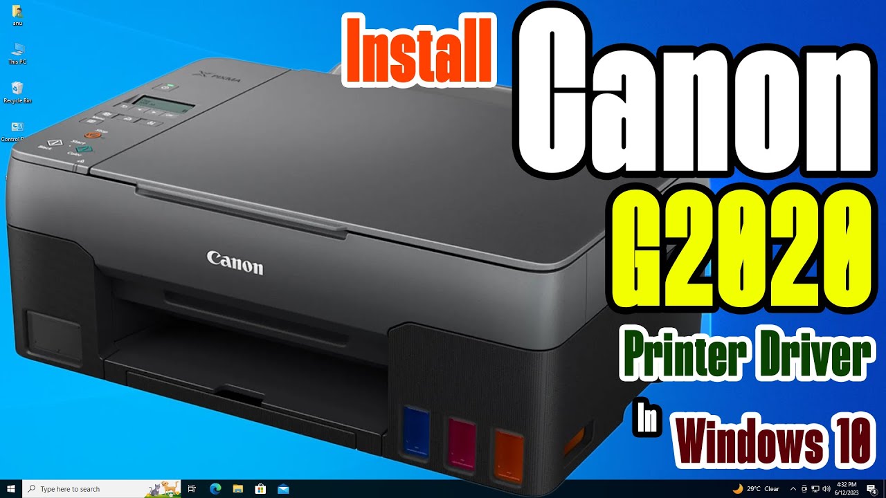 Как загрузить и установить драйвер принтера Canon PIXMA G2020 на ПК или ноутбук с Windows 10 🖨️
