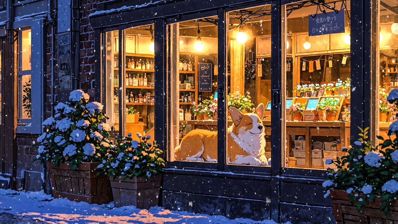 The Last Snowy Night ❄ Lofi Corgi Music ❄ Dreamy Lofi Songs To Make You Feel Warm And Sleep Well