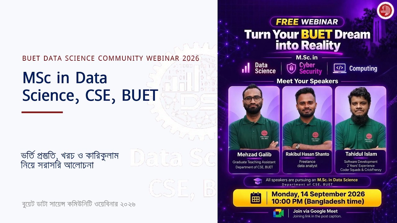 MS in Data Science & CSE at BUET | Complete Admission Guide & Replay 🎓