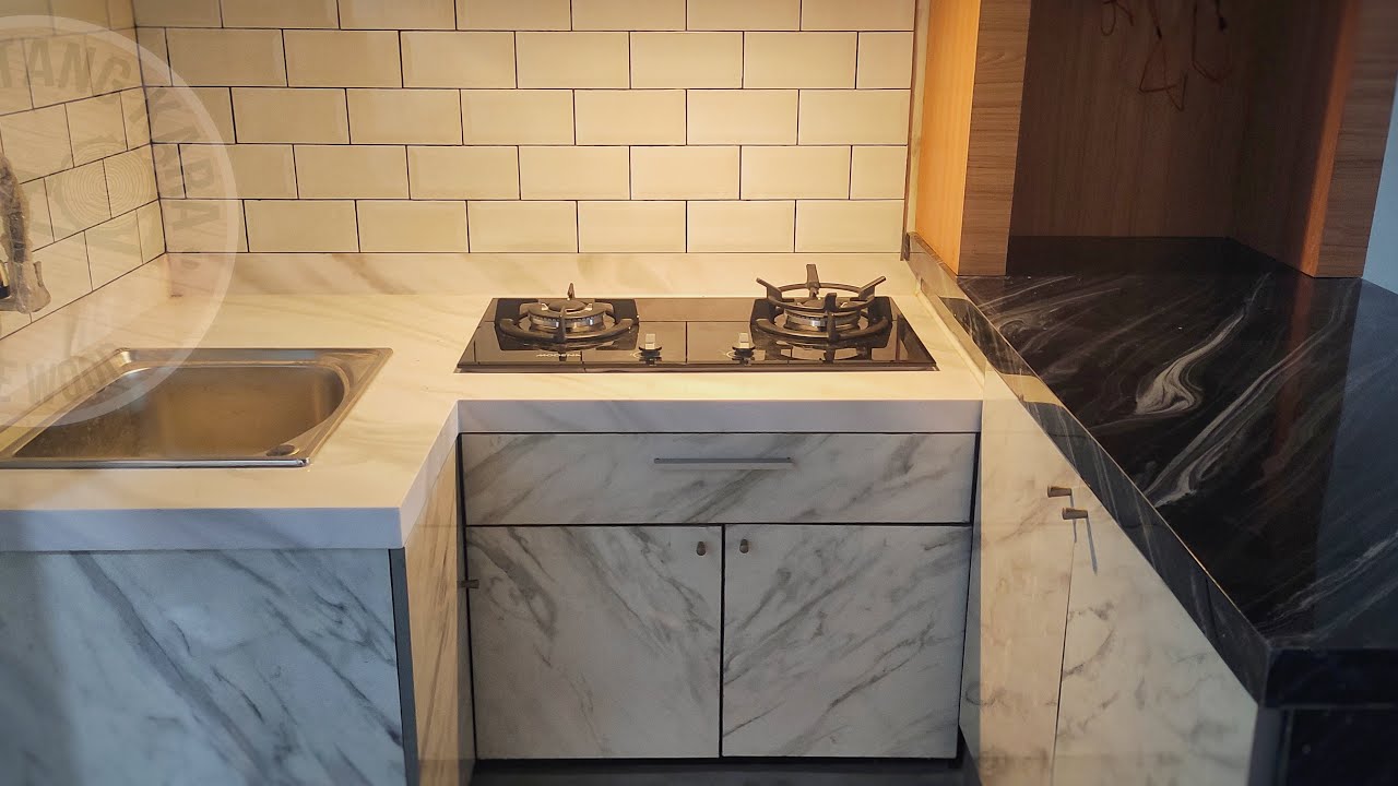 Kitchen set solid surface by SEBATANGKARA_RECYCELWOOD|with ONASSIS