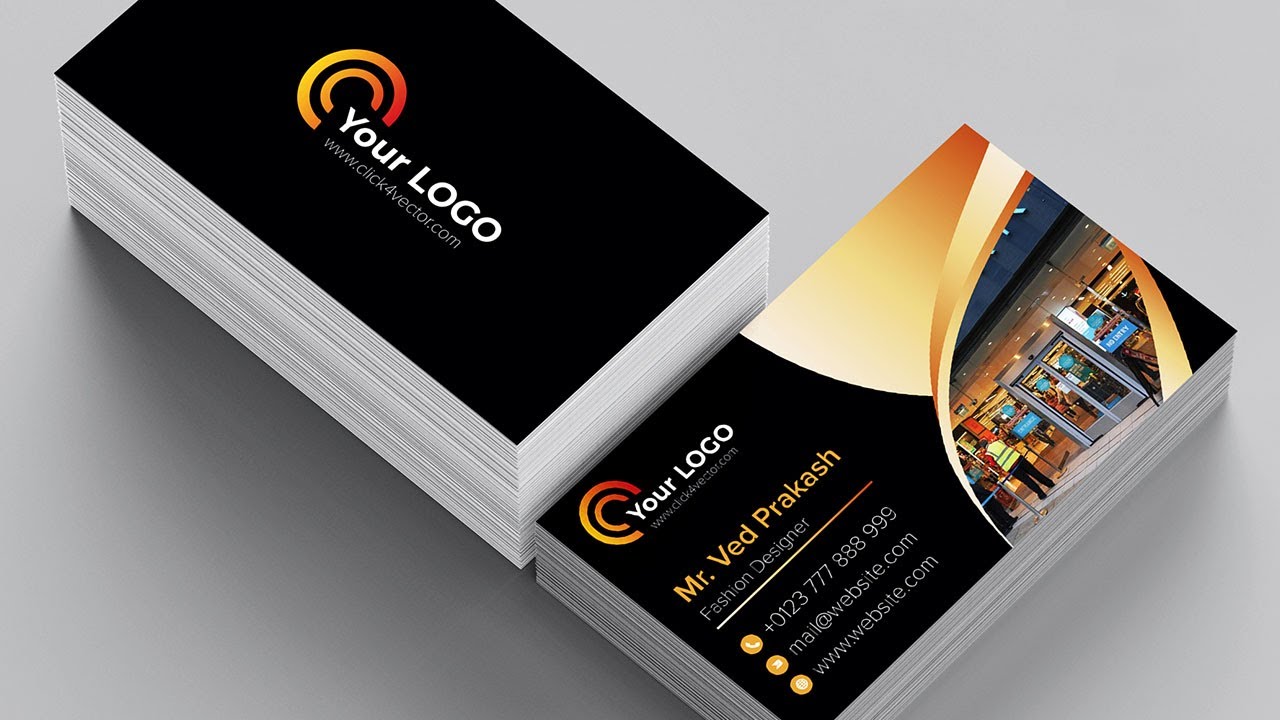 Professional Visiting Card Tutorial | Graphic Business card design in illustrator Step by Step