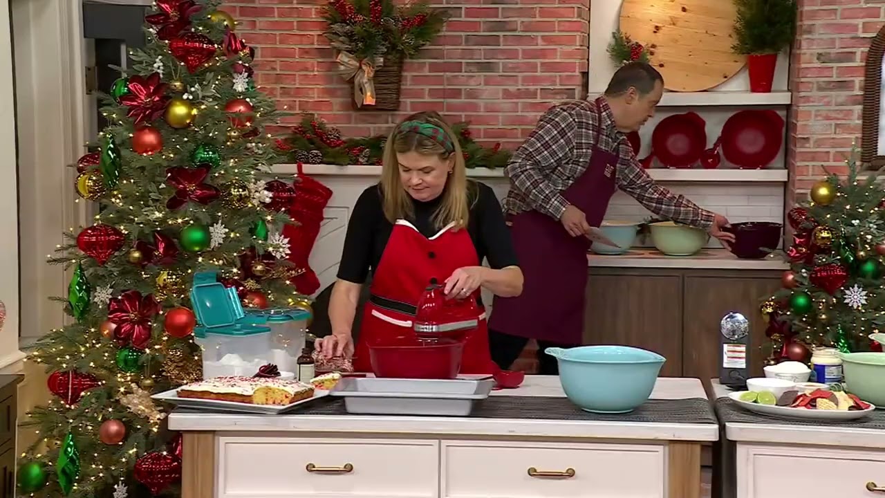 Kitchen Aid Set of 3 Mixing Bowls w/ Measuring Cups &amp; Spoon on QVC
