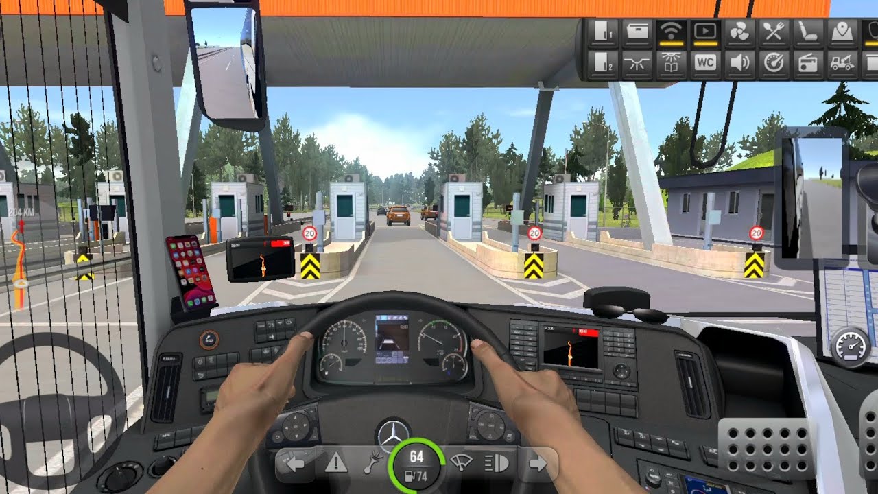 Bus Simulator : Ultimate | Mercedes-Benz | Toll Plaza 👮‍♂️ | Zuuks Mobile game | Drive with Devil 😈