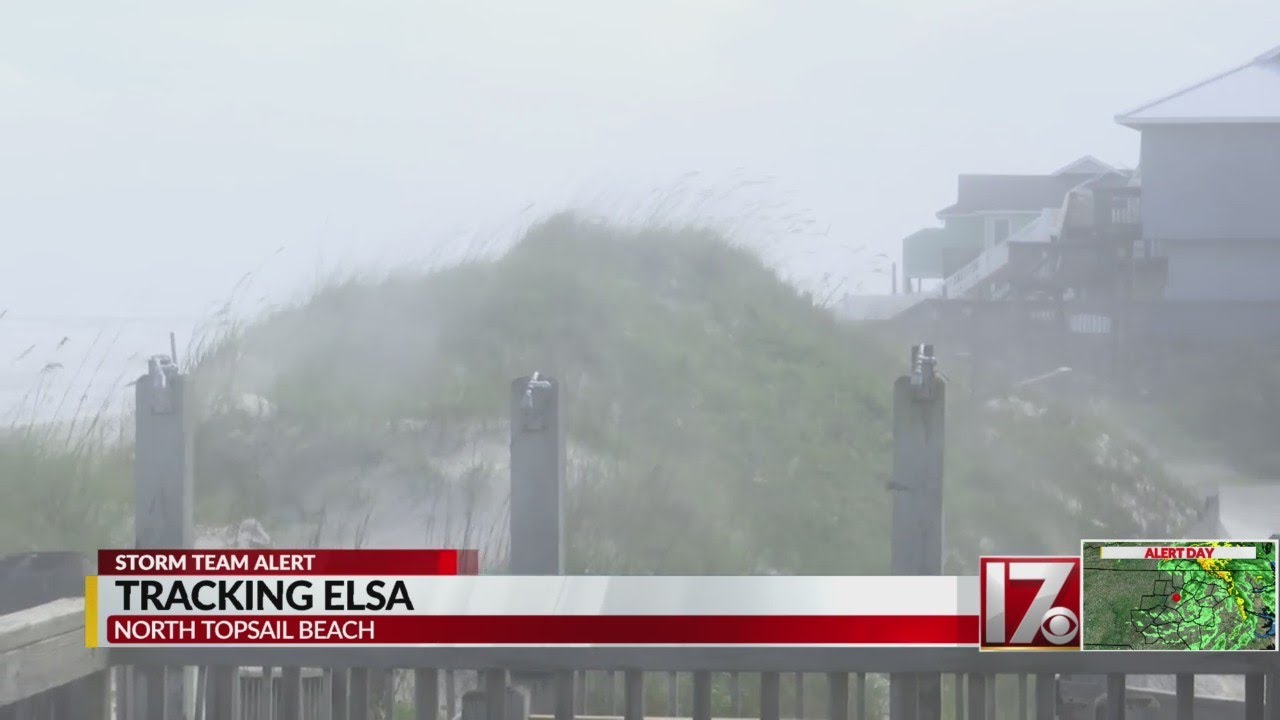 Tropical Storm Elsa's impacts on Topsail Beach