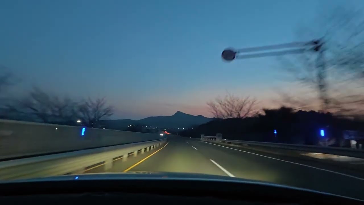 영암읍에서 새한대까지. Action6 Night testdrive.