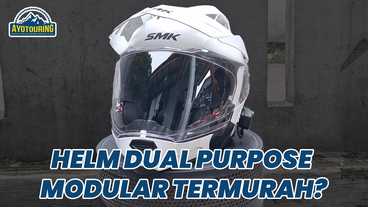 HELM DUAL PURPOSE MODULAR TERMURAH?! REVIEW HELM SMK HYBRID EVO | HELM INDIA?! GIMANA KUALITSANYA?